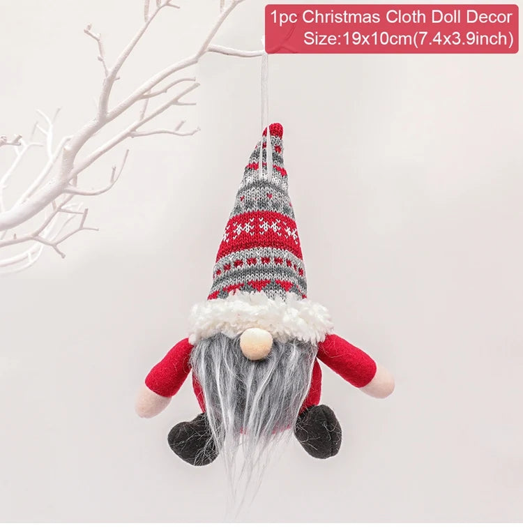 Gnome Christmas Faceless Doll Merry Christmas Decorations For Home 2024 Cristmas Ornament Xmas Tree Navidad Natal New Year 2025