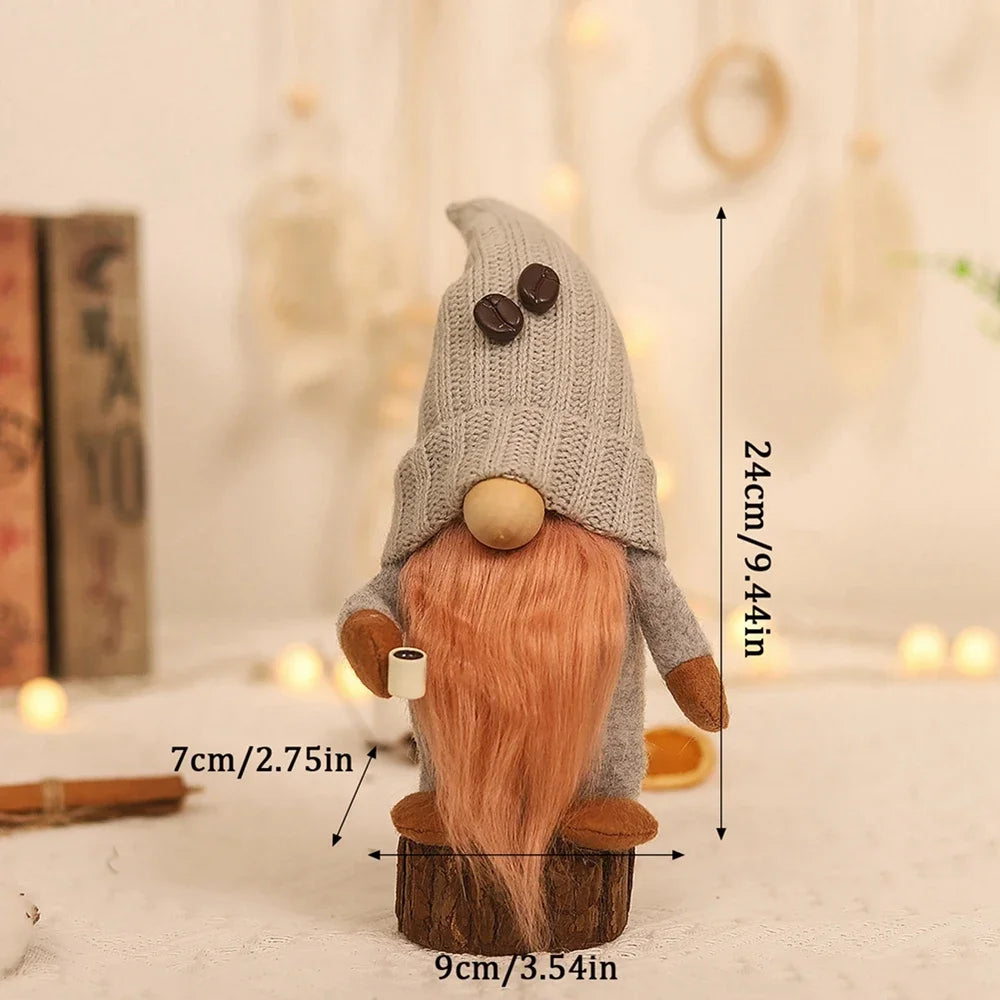 New Year Coffee Gnome Doll