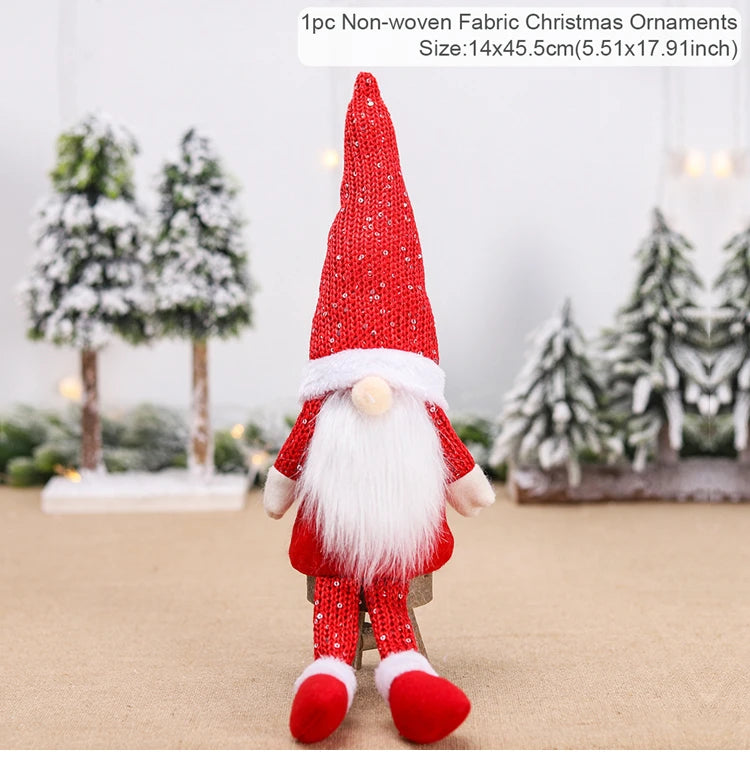 Gnome Christmas Faceless Doll Merry Christmas Decorations For Home 2024 Cristmas Ornament Xmas Tree Navidad Natal New Year 2025