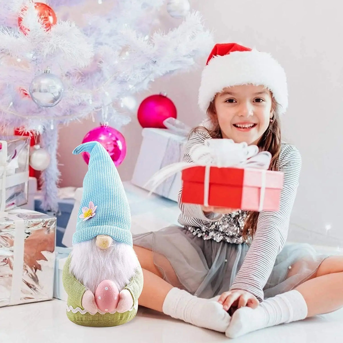 Easter Bunny Gnome with Easter Egg