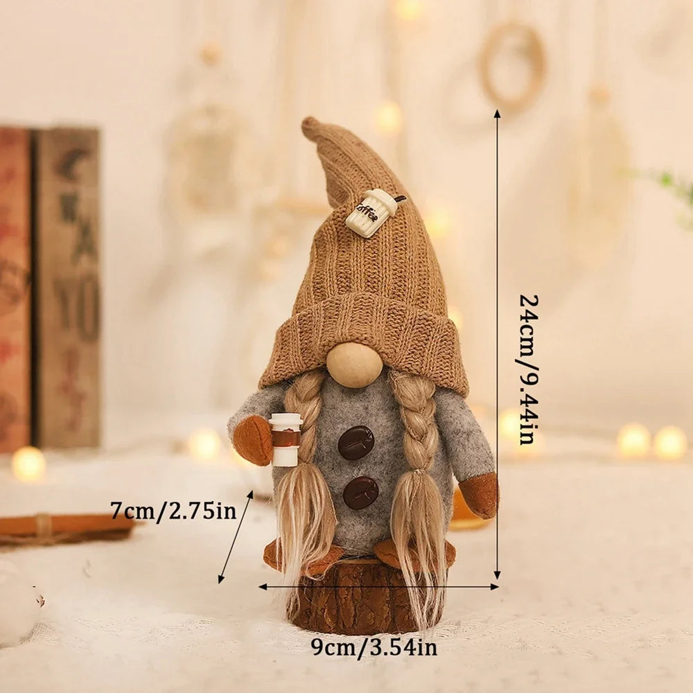 New Year Coffee Gnome Doll