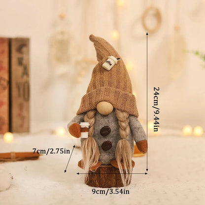 New Year Coffee Gnome Doll