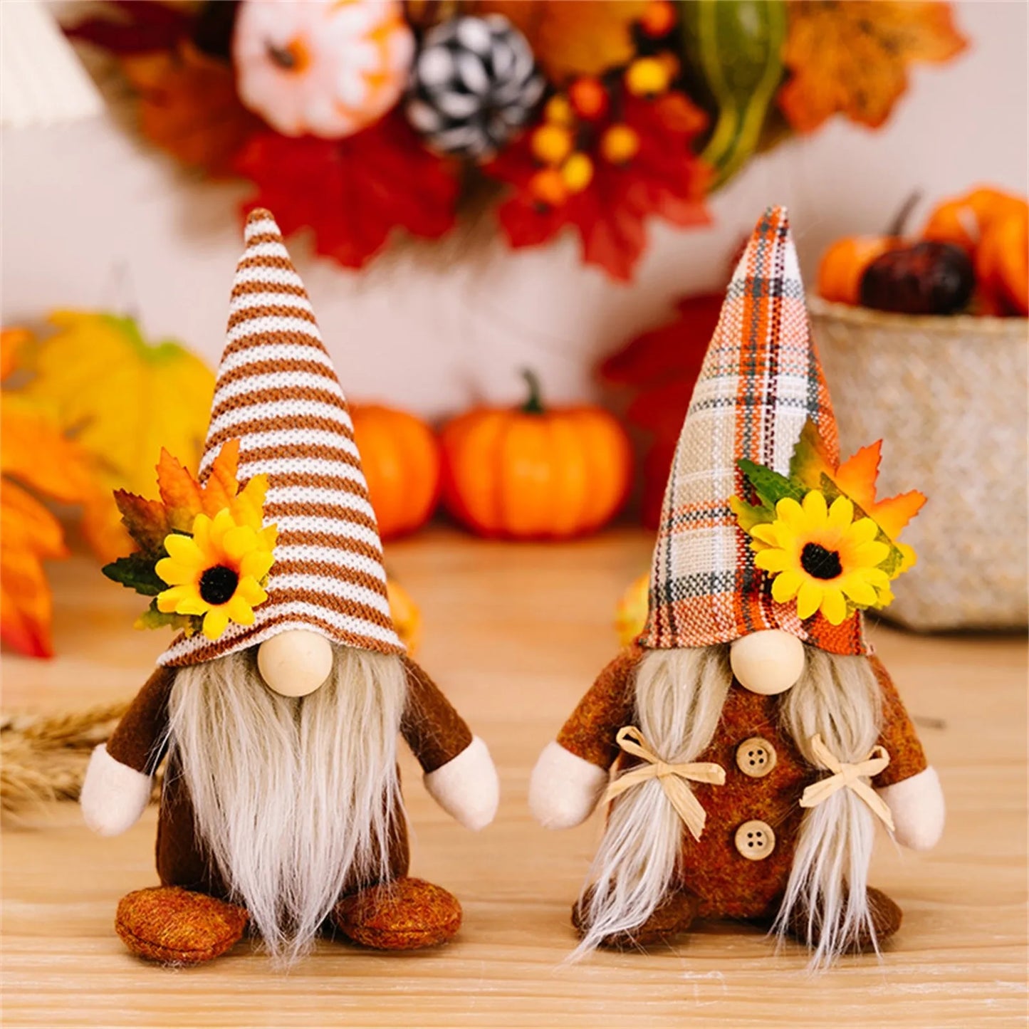 Fall Gnome Sunflower Maple Doll