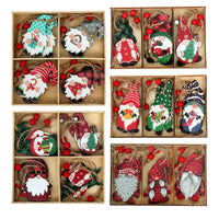 Wooden Pendants Merry Christmas Gnomes