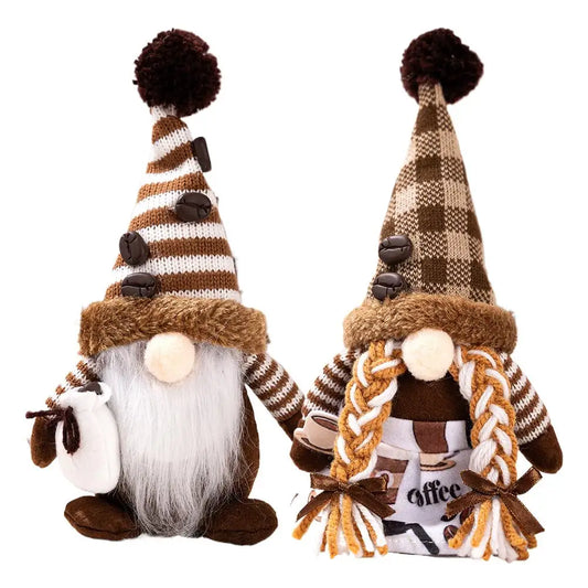 Coffee gnome figurine Christmas for Home Decorations