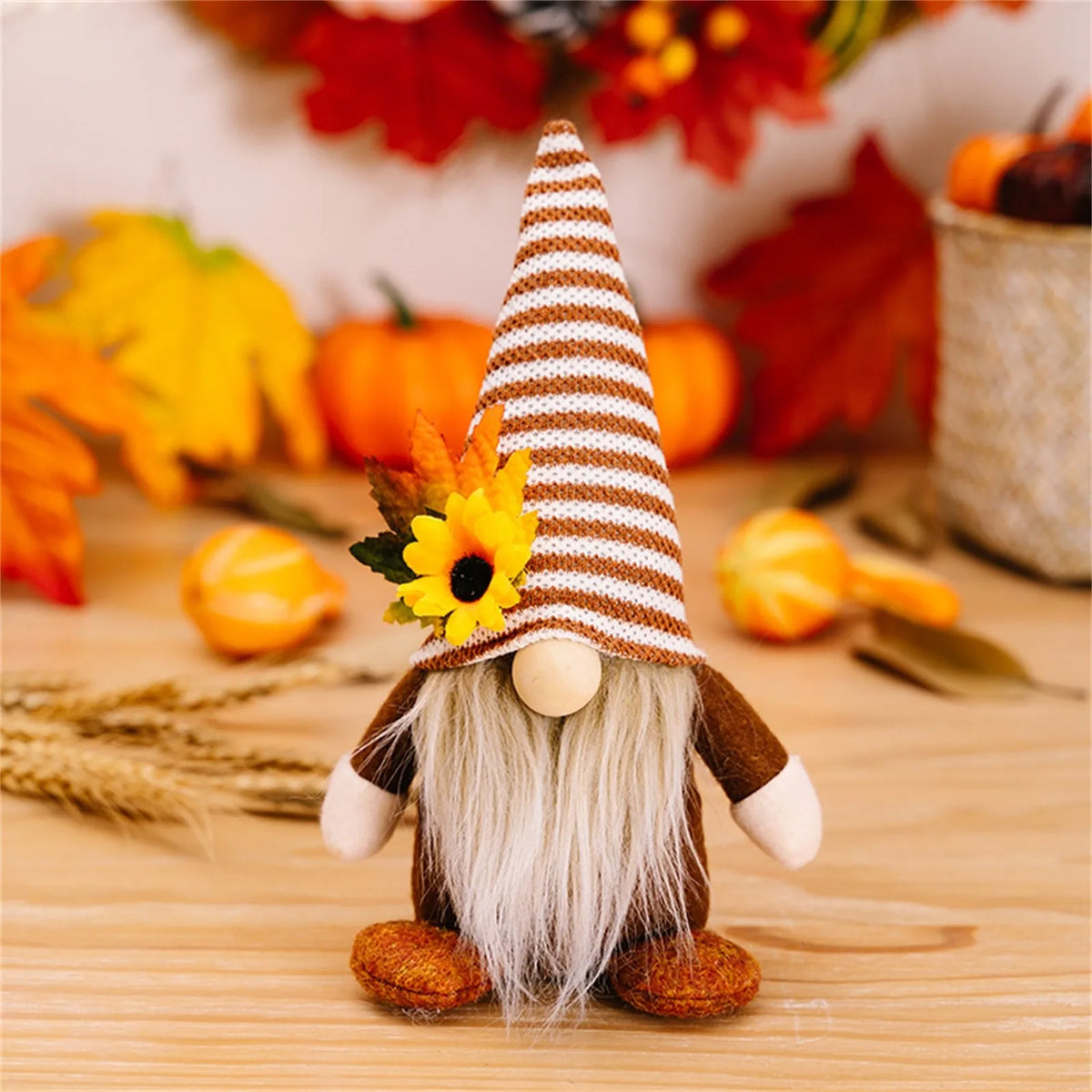 Fall Gnome Sunflower Maple Doll