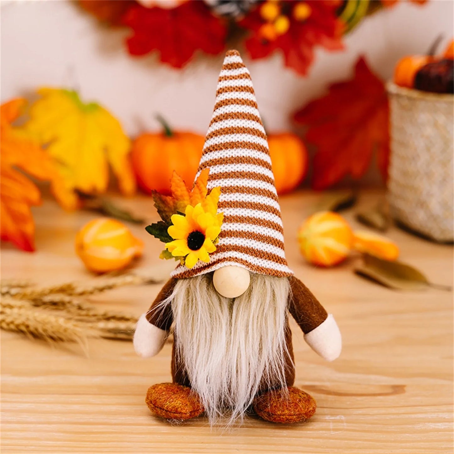 Fall Gnome Sunflower Maple Doll