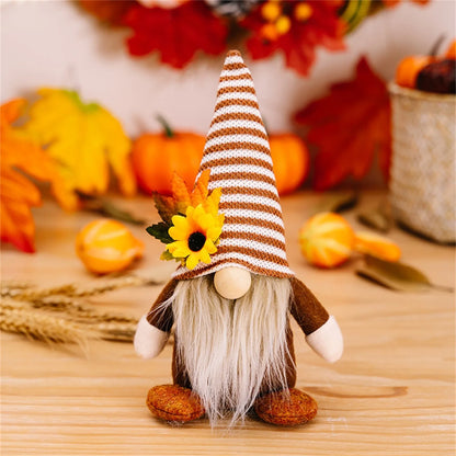 Fall Gnome Sunflower Maple Doll