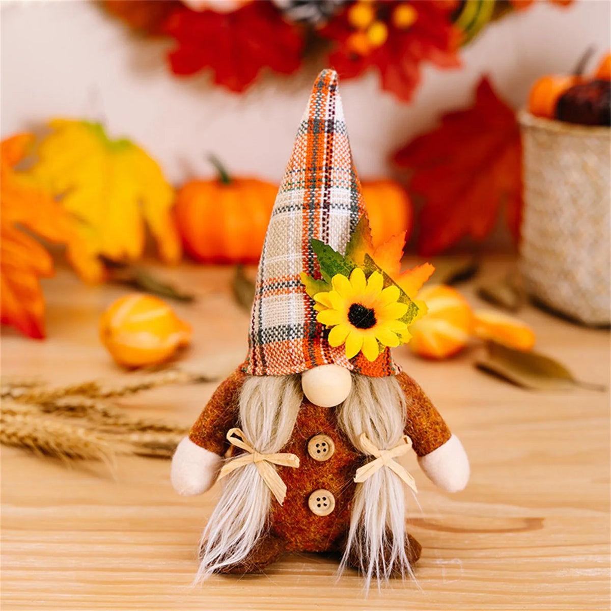 Fall Gnome Sunflower Maple Doll