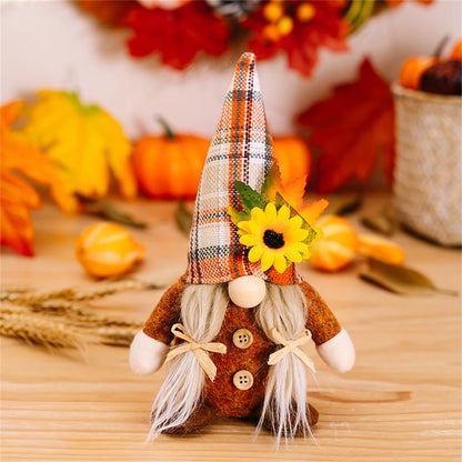 Fall Gnome Sunflower Maple Doll