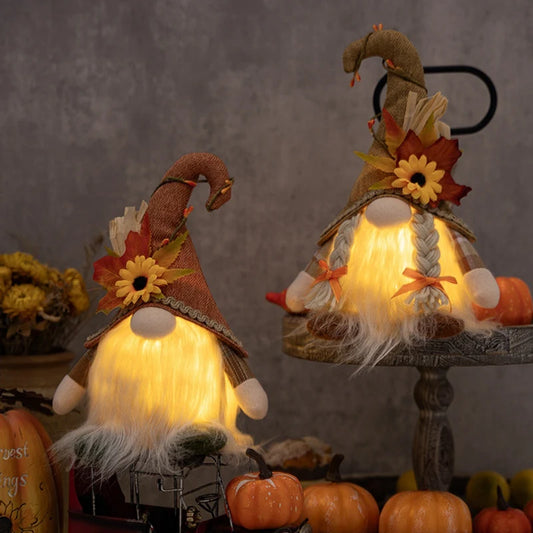 Maple Leaf Sunflower Fall Gnome