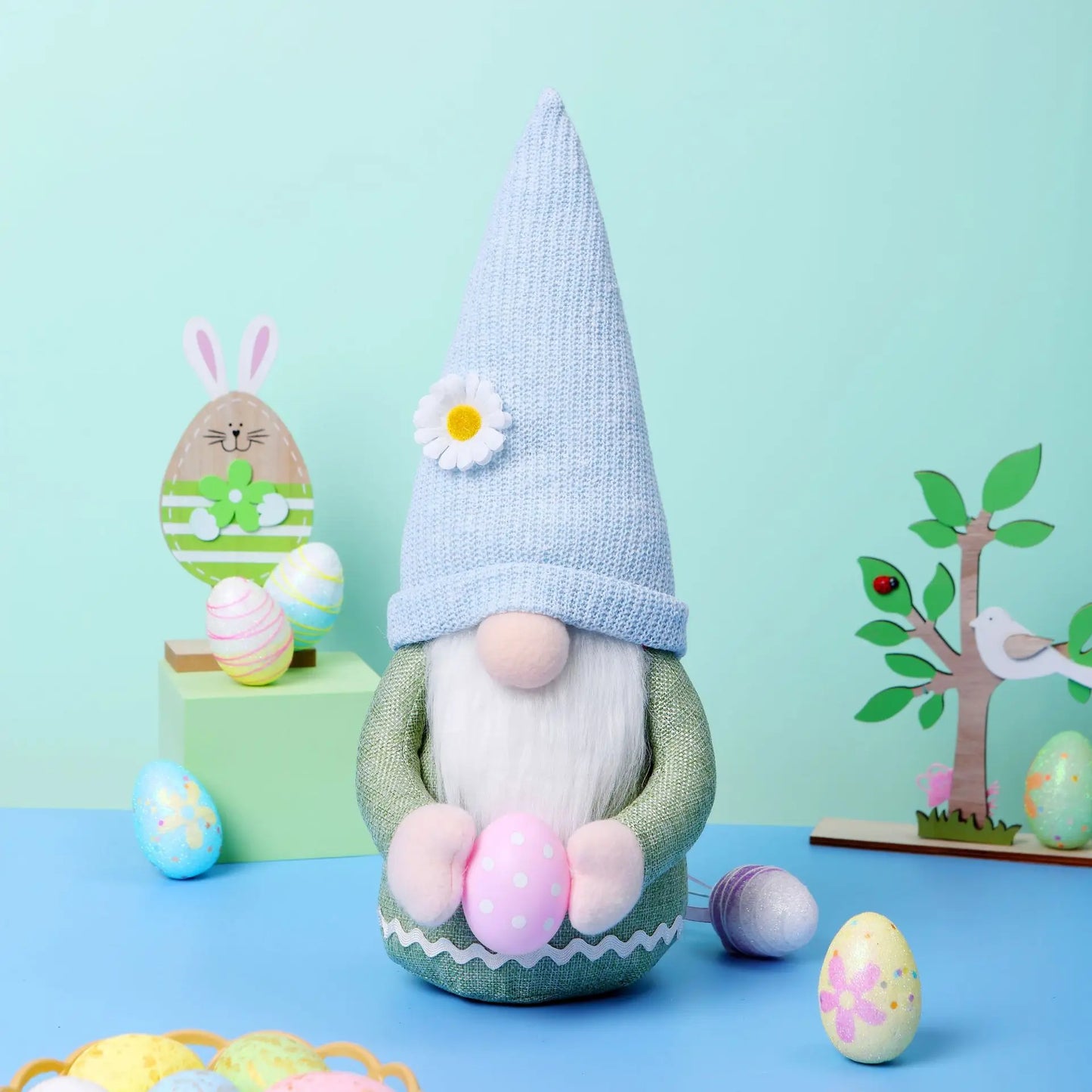Easter Bunny Gnome with Easter Egg