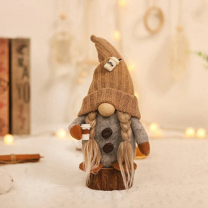 New Year Coffee Gnome Doll