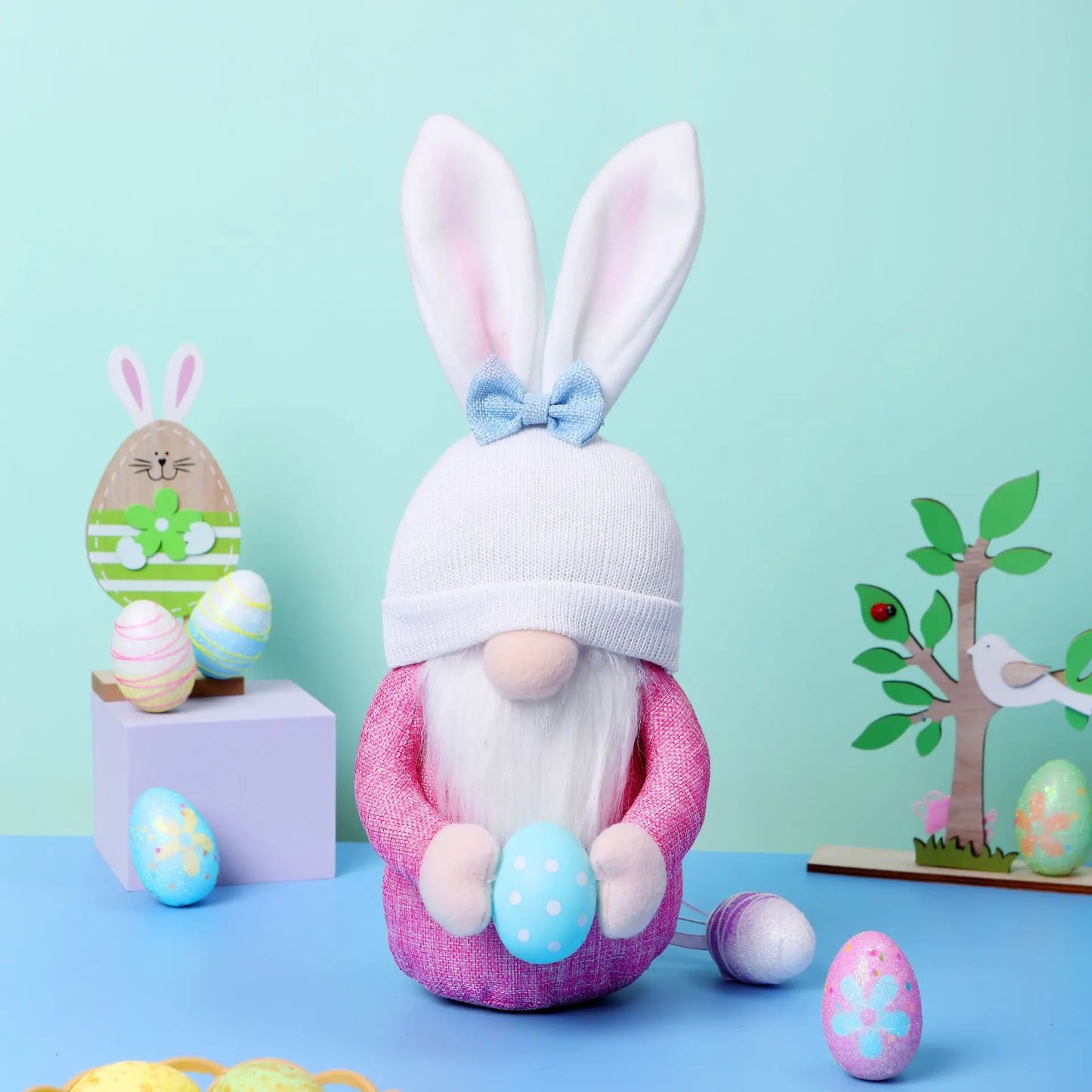 Easter Bunny Gnome with Easter Egg