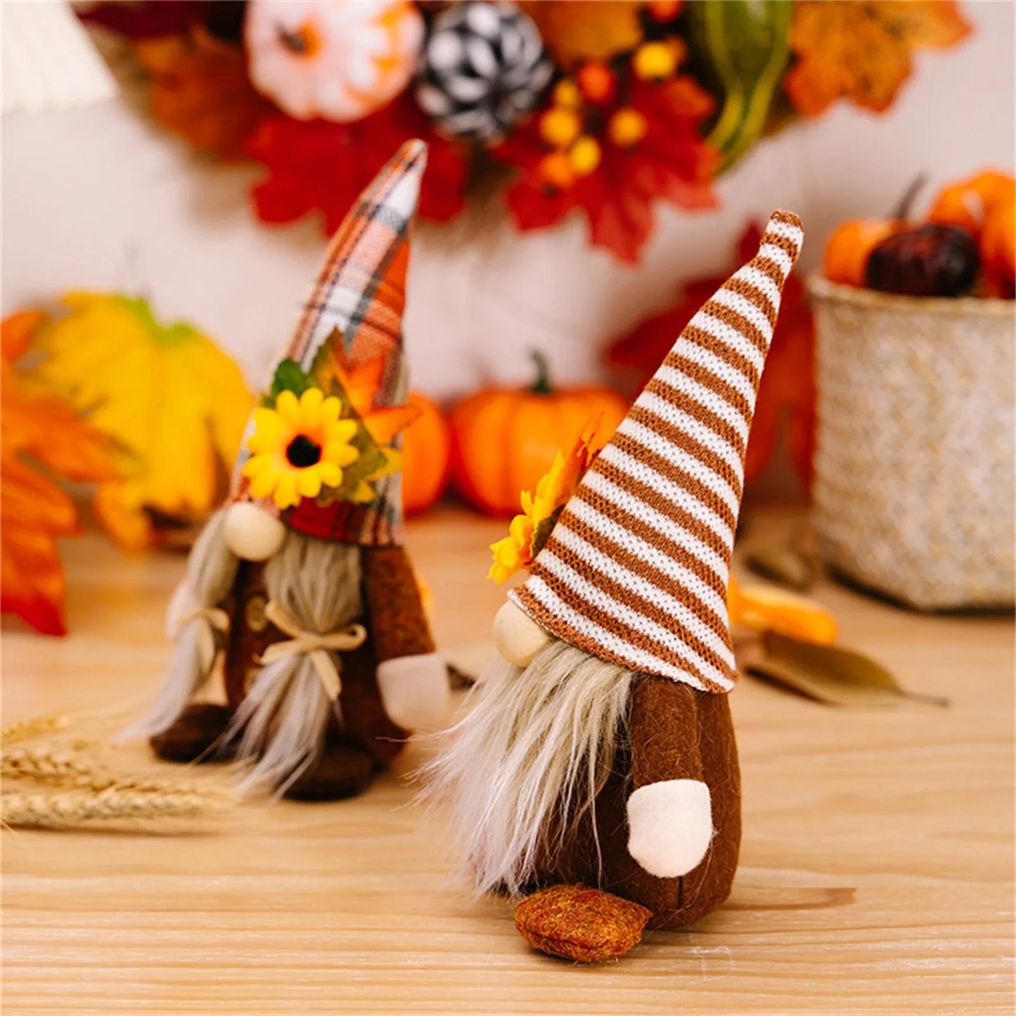 Fall Gnome Sunflower Maple Doll