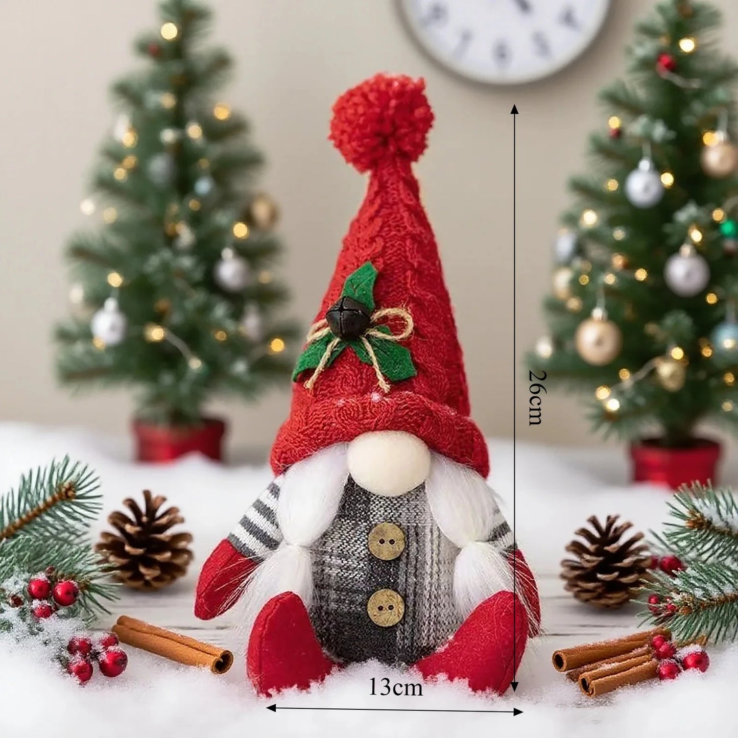New Christmas Gnomes Plush Santa Doll Christmas Ornaments Cute Knitted Hat Faceless Doll Christmas Decorations for Home Navidad