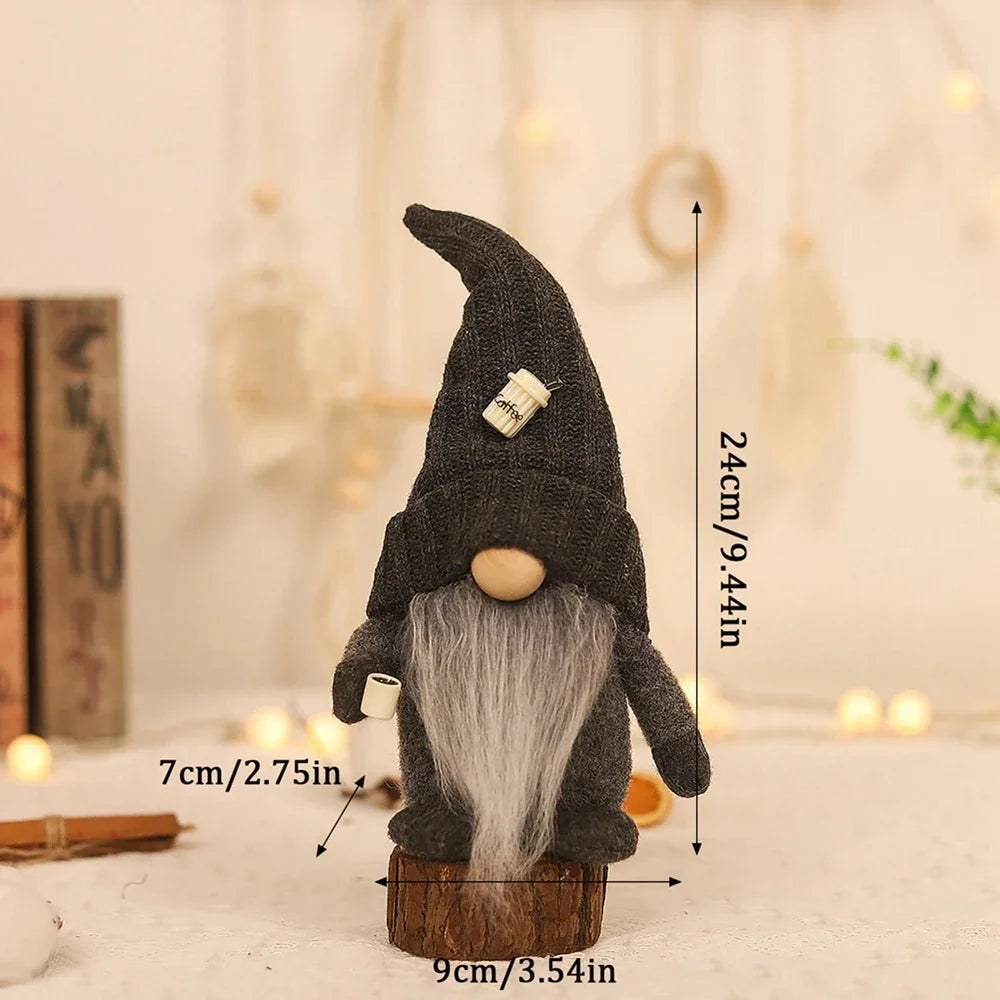 New Year Coffee Gnome Doll