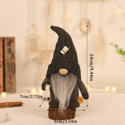 New Year Coffee Gnome Doll