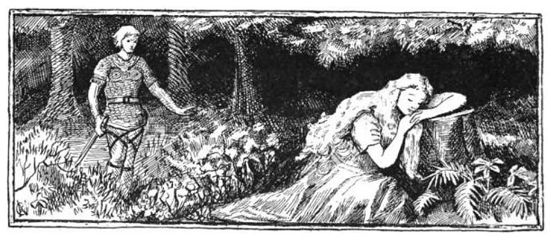 Loki sneaks up on Sif to cut off her hair